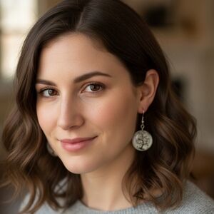 Fashion Jewelry Tree Design Silver Drop  Earrings (New)